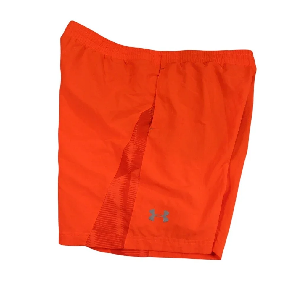 Under Armour Mens Swim‎ Trunks LG x 6 Bright Orange 100% Polyester Drawstring